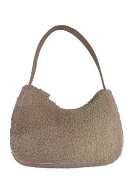 Cream Sherpa Shoulder Bag - Women's Cozy Tote